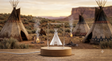 3D Engraved Crystal Teepee with Free LED Base & Gift Box