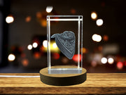 Recognition Classic Western 3D Engraved Crystal Cowboy Bandana with LED Base - A&B Crystal Collection