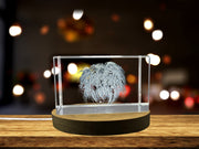 Desert Spirit Recognition: 3D Engraved Crystal Tumbleweed Art with Free LED Base