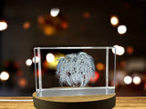 Desert Spirit Recognition: 3D Engraved Crystal Tumbleweed Art with Free LED Base - Custom Award From A&B Crystal Collection