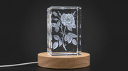 Rose 3D Engraved Crystal 