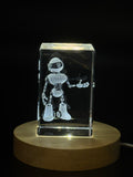 AI Robot 3D Engraved Crystal Accents