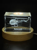 Rotorcraft Plane Engraved Crystal - A Thoughtful Gift for Helicopter Enthusiasts