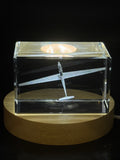 Glider Plane Engraved Crystal Gift for Aviation Enthusiasts