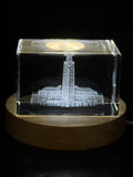 Hassan II Mosque in Casablanca 3D Engraved Crystal Model