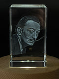 Salvador Dalí 3D Engraved Crystal Gift - Unique Artistic Keepsake