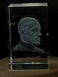 Bald Head 3D Engraved Crystal Keepsake Gift