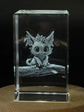 Cyanstrum 3D Engraved Crystal - Adorable Fantasy Creature Gift