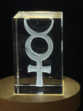 Mercury 3D Engraved Crystal Gift for Science and Astronomy Enthusiasts