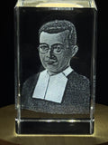St. Benito de Jesus 3D Engraved Crystal