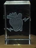Heart Disease 3D Crystal Engraved Gift