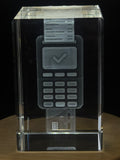3D Engraved Crystal Swipe Machine Gift