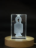 Tyet Egyptian Symbol Immortalized in 3D Engraved Crystal