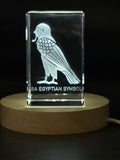 Ba Egyptian Symbol Immortalized in 3D Engraved Crystal