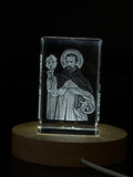 Saint Raymond Nonnatus 3D engraved crystal gift of faith and compassion