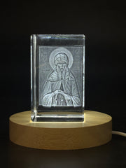 3D Engraved Crystal St. John of Damascus