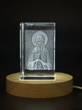 3D Engraved Crystal St. John of Damascus