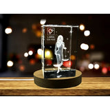 Libra Zodiac Sign 3D Engraved Crystal Keepsake Gift A&B Crystal Collection