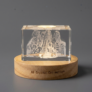 Rock House 3D Engraved Crystal Gift