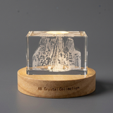 Rock House 3D Engraved Crystal Gift - Custom Award From A&B Crystal Collection