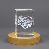Happy St. Patrick's Day 3D Engraved Crystal Gift — Made in Canada