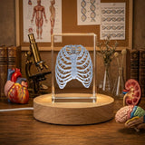 Ribs Anatomy Trophy Award 3D Engraved Crystal — Made in Canada - Custom Award From A&B Crystal Collection