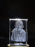 Personalized 3D Crystal Photo Gifts - Made in Canada Rectangle Small Without LED Base A&B Crystal Collection