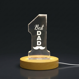 Best Employee of the Month 3D Engraved Crystal Gift - Number 1 Award