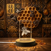 Recognition 3D Engraved Crystal Africanized Bee Trophy Award - A Unique Gift for Beekeepers