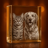 Medium Rectangle 3D Pet Crystal Photo Gift
