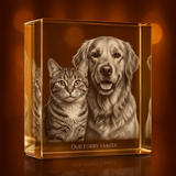 Medium Rectangle 3D Pet Crystal Photo Gift
