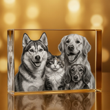 Large Rectangle 3D Pet Crystal Photo Gift