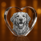 Small Heart 3D Pet Crystal Photo Gift
