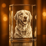 Small Rectangle 3D Pet Crystal Photo Gift