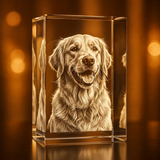 Small Rectangle 3D Pet Crystal Photo Gift