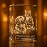 Small Rectangle 3D Pet Crystal Photo Gift