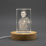3D Engraved Award Trophy Tower - Customizable Crystal Design - Various Sizes Available