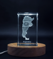 Argentina 3D Engraved Crystal 3D Engraved Crystal