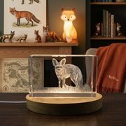 Bat-Eared Fox 3D Engraved Crystal Trophy Award — Made in Canada