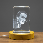 Salvador Dalí 3D Engraved Crystal Gift - Unique Artistic Keepsake