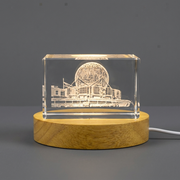 3D Engraved Crystal Sculpture Citadel of Salah El-Din   Iconic Egyptian Landmark