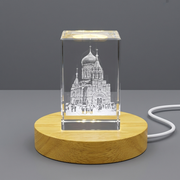 3D Engraved Crystal Replica of Saint Sophia Cathedral