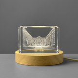 Chambres Bluecoat 3D Engraved Crystal Gift - Exquisite Architectural Collectible