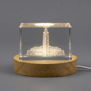 Hassan II Mosque in Casablanca 3D Engraved Crystal Model — Made in Canada