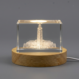 Hassan II Mosque in Casablanca 3D Engraved Crystal Model