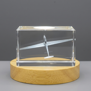 Glider Plane Engraved Crystal Gift for Aviation Enthusiasts