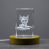 Cyanstrum 3D Engraved Crystal - Adorable Fantasy Creature Gift
