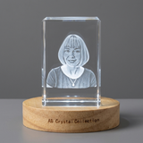 Bob Cut 3D Engraved Crystal Gift - Unique and Thoughtful Keepsake
