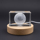 Moon 3D Engraved Crystal Trophy Award — Made in Canada