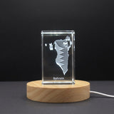 Bahreïn 3D Crystal gravé Crystal 3D Crystal gravé Crystal / Gift / Decor / Collectible / Souvenir